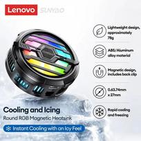 Lenovo SR001 Magnetic Phone Cooler RGB Semiconductor Cooling Fan Game Radiator for IOS Android Phone Live Streaming juoda