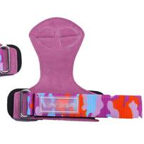 2PCS Weight Lifting Wrist Straps for Women Strong Grip Pull Ups Deadlift Strap Weight Lifting Grips Heart Shaped Pattern Taro Purple S pink