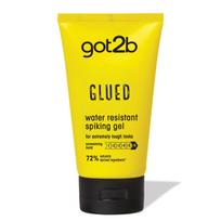 Got2b Glued Water Resistant Spiking Gel, Ultra Strong Hold Level 6, Long-Lasting Style Control, Vegan Formula - 150 ml yellow