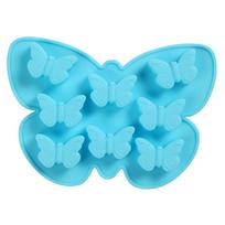 8 Butterfly Cake Mold Silicone Chocolate Candy Baking Molds Butterfly Shape Ice Cube Tray For Baking Cake Soap Bread Muffin Mold mėlyna