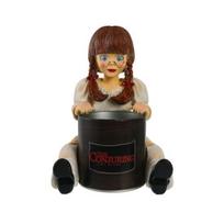 Horror Girl Figurine Creepy Girl Doll Popcorn Bucket Halloween Table Centerpiece Scary brown
