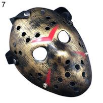 Helovino vakarėlio kaukė Jasonas Voorhees Penktadienis Kostiumai Siaubo filmo Cosplay Rekvizitai bronza