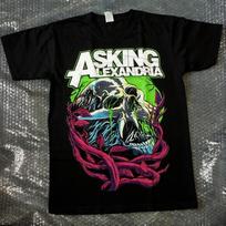 Rare Asking Alexandria Slime Shirt Tee Full Size Unisex Reprint TShirt Short Sleeve Unisex Women Summer Crew Neck Cotton Tee L white