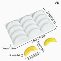 Fruit Banana Silicone Mousse Cake Mold Cake Decoration Chocolate Mold Reusable Making Moulds Dessert Tool white