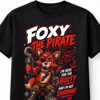 Five Nights at Freddys Foxy The Pirate Graphic Gamer Unisex TShirt S brown