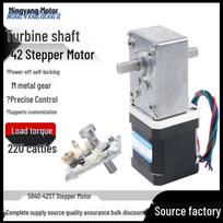 High Torque 42 Stepper Motor with Dual Output Worm Gear Reducer Stepper Motor + 670:1 Gear Ratio