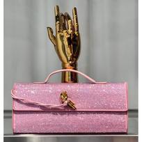 Elegantiška akmenukų mazgo delninė moterims, pagaminta iš natūralios odos, nešiojama rankoje, lengva, per petį, su metalo detalėmis 31 x 13 x 4 cm mėlyna