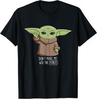 Star Wars The Mandalorian Grogu Don't Make Me Use The Force T-Shirt Large juoda