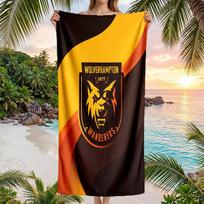 Wolverhampton Wanderers Football Beach Towel Soft Microfiber Summer Towel Quick Dry Absorbent Towel for Beach Swimming Pool Travel 70cmx140cm(27x55inch)