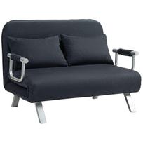 Sofa-lova Homcom 111x80x78cm., juodos/sidabrinės spalvos
