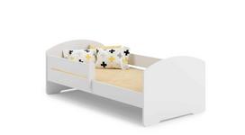 Vaikiška lova Luk su čiužiniu ir barjerine apsauga 164 cm x 85 cm x 63 cm