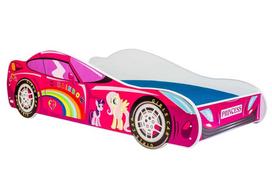 Vaikiška lova Car II su čiužiniu 150 cm x 74 cm x 44 cm, automobilis princesė