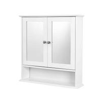 Veidrodinė spintelė su dvigubomis durimis 56 x 58 x 13 cm. LHC002, baltos spalvos