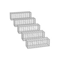 Rinkinys iš 5 gabionų 100x30x30cm., sidabrinės spalvos