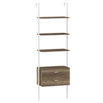 Pastatoma lentyna 60x30x184cm., baltos/pilkos spalvos