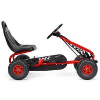 Vaikiškas pedalinis kartingas 92x50x53cm., juodos/raudonos spalvos