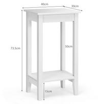 Rinkinys iš 2 šoninių staliukų 40,5x29,5x73,5cm., baltos spalvos