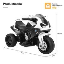 Elektrinis vaikiškas motociklas 66x37x44,5cm., juodos/baltos spalvos