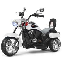 Elektrinis vaikiškas motociklas 91x48x64cm., juodos/baltos spalvos