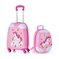 Vaikiškas lagaminas ir kuprinė, įvairių spalvų