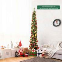 Dirbtinė LED eglė 42x210cm., žalios/baltos spalvos
