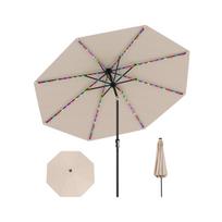 Lauko skėtis 300x246cm., smėlio/juodos spalvos