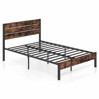 Dvigulės lovos rėmas 200x140x100,5cm., rudos/juodos spalvos