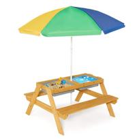 Vaikiškas lauko suolas 92,5x87x49,5cm., rudos spalvos