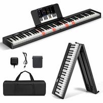 Skaitmeninis pianinas 126x30x22,5cm., juodos/baltos spalvos