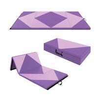 Gimnastikos kilimėlis 240x117x5cm., violetinės/rožinės spalvos