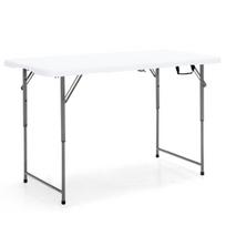 Turistinis sulankstomas stalas 120x60x74,5cm., baltos/pilkos spalvos