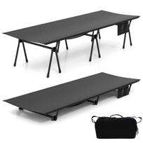 Turistinė sulankstoma lova 193x70x40,5cm., juodos spalvos