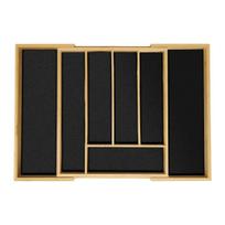 Stalo įrankių padėklas 5x28,5x33cm., šviesiai rudos/juodos spalvos