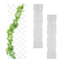 Rinkinys iš 2 sodo grotelių 250x90x2cm., baltos spalvos