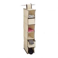 Pakabinamas spintos organizatorius 82x14,5x30cm., šviesiai rudos spalvos