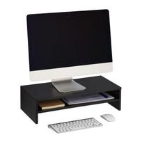 Monitoriaus stovas su lentyna 14,5x54x25,5cm., juodos spalvos