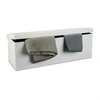 Sulankstomas suoliukas 38x114x38cm., baltos spalvos