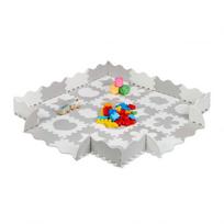 Žaidimų kilimėlis "Delionė" su apvadu 1x31,5x31,5cm., pilkos/baltos spalvos