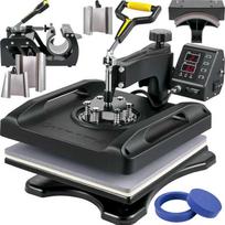 8 viename terminis presas 38,1x38,1 cm, 1000W, juodas, 360° sukimasis