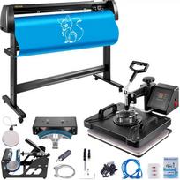5 viename skaitmeninis 15x12 colių terminis presas ir 53 colių vinilo pjaustytuvas su signmaster programa