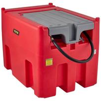 Nešiojamas dyzelino bakas 439,1 L su 12 V siurbliu ir 399,3 cm žarna, raudonas