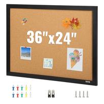 Kamštinė lenta 36x24 colių su MDF rėmeliu ir 10 smeigtukų