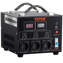Įtampos keitiklis 3000 VA, 110/220 V, JAV ir ES lizdai, USB, CE