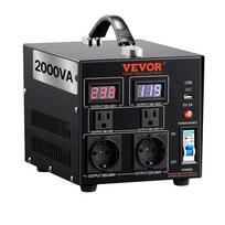 Įtampos keitiklis 2000 VA, 110V–220V, su USB ir ES/JAV lizdais, CE sertifikuotas
