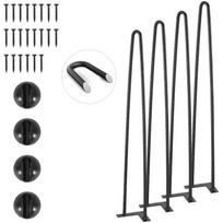 Metalinės 711 mm baldų kojelės su guminėmis apsaugomis, 4 vnt., 226,8 kg keliamoji galia
