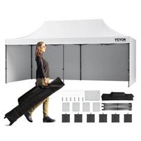 Išskleidžiama šoninė palapinė-pavėsinė, 3,05x6,1 m, balta, su sienelėmis ir krepšiu