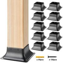 Stulpų pagrindai 101,6x101,6 mm, 10 vnt., plieniniai milteliniu būdu dažyti