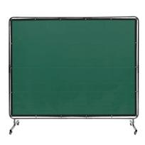 Suvirinimo ekranas su rėmu, 1,83x2,44 m, žalias, vinilo, su ratukais