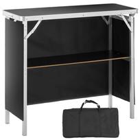 Nešiojamas sulankstomas parodų podiumo stalas 98×39×87 cm, prekystalis su daiktadėže ir krepšiu