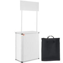 Nešiojamas parodų podiumo stalas, 78,5x38x181,5 cm, sulankstomas prekystalis su stalčiumi